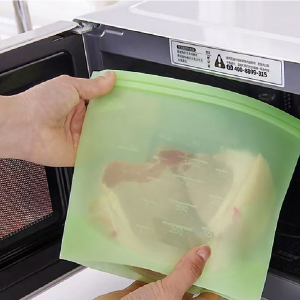 Tomaxis Bags for microwave cooking Silicone sealed bag, food grade thickened high-temperature resistant refrigerator bag