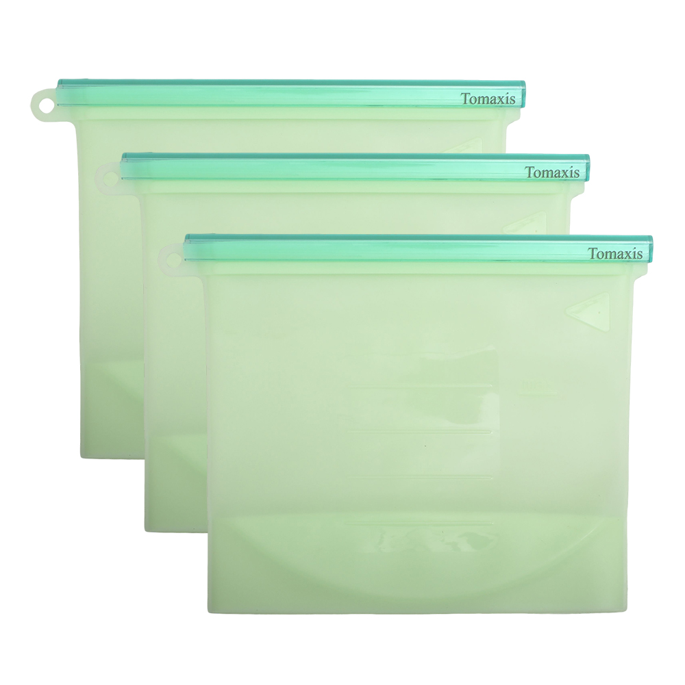 Tomaxis Bags for microwave cooking Silicone sealed bag, food grade thickened high-temperature resistant refrigerator bag