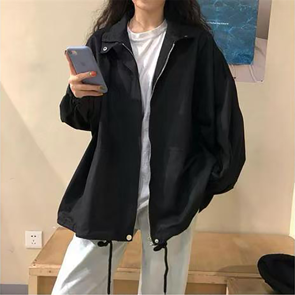 M. ORO CASHMERE Trench coats Women's windbreaker jacket casual versatile zipper style