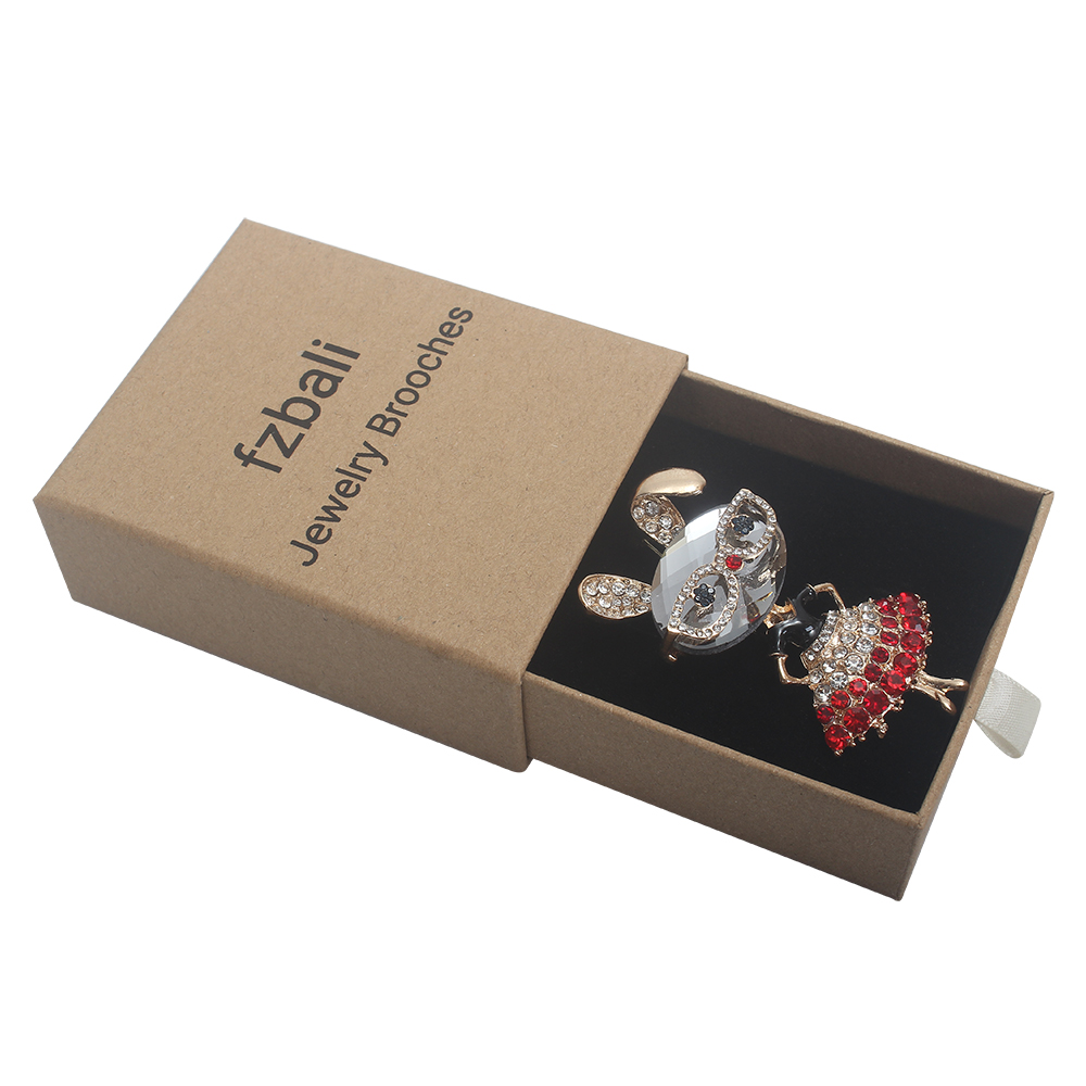 fzbali Brooches being jewelry Cute bunny suit dress pin fashion exquisite dress accessories