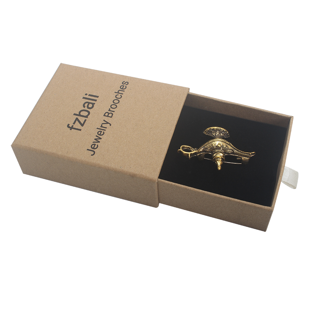 fzbali Jewelry brooches Creative personality alloy Aladdin magic lamp brooch versatile men's and women's dress styles