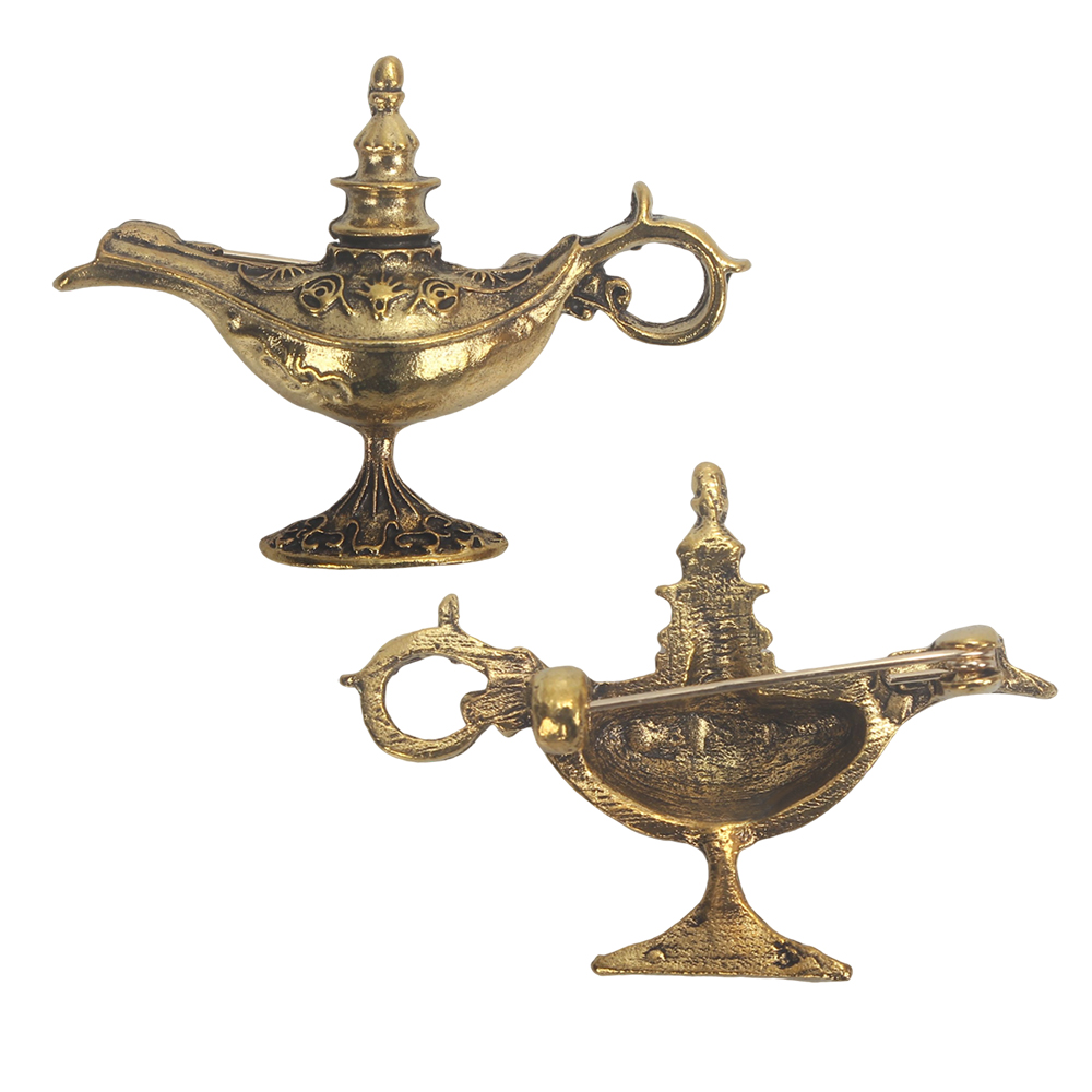 fzbali Jewelry brooches Creative personality alloy Aladdin magic lamp brooch versatile men's and women's dress styles