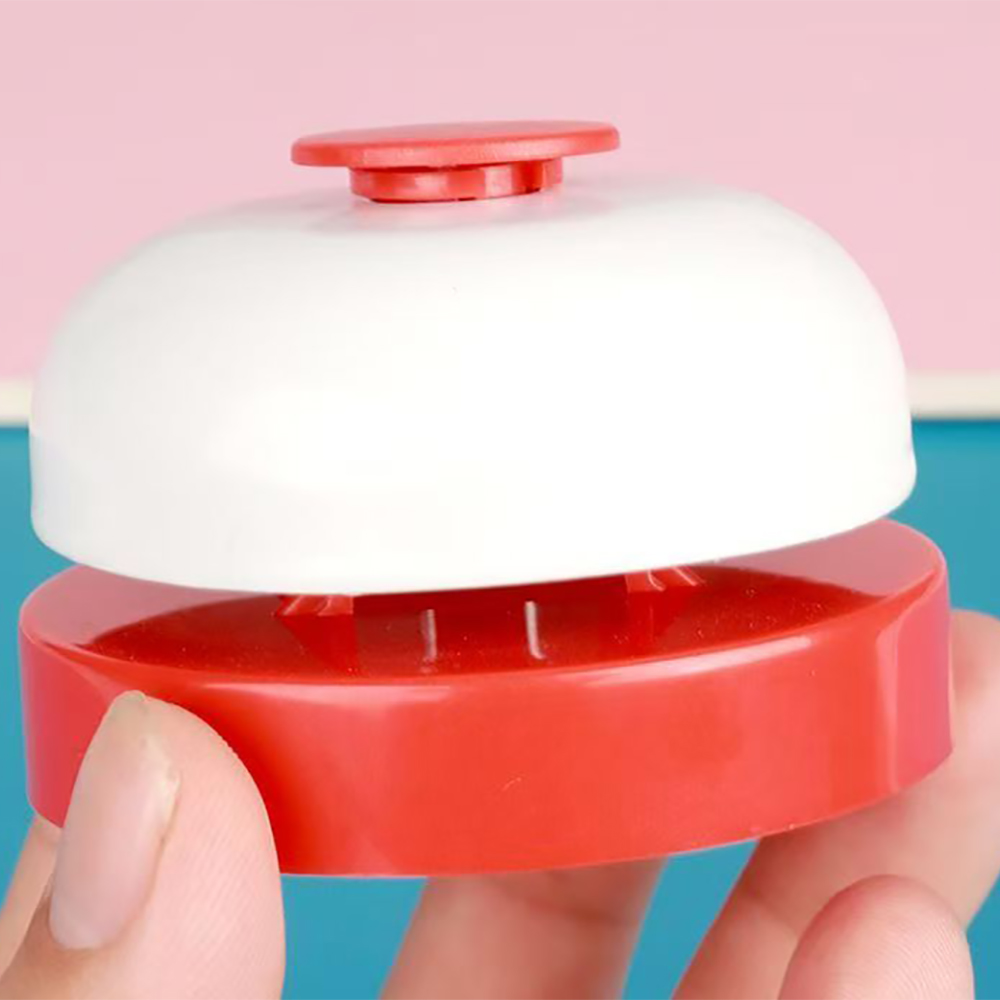 Queenmew Hand pressed bell, pet training bell, fun kitchen dish delivery bell