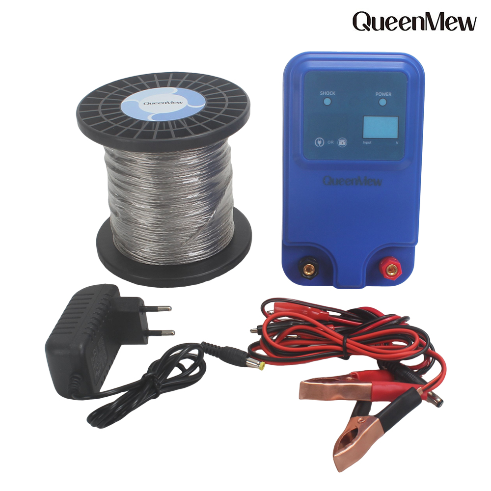 Queenmew Electrified fences 2-Mile/ 8 Acres High voltage pulse electric fence for breeding farm