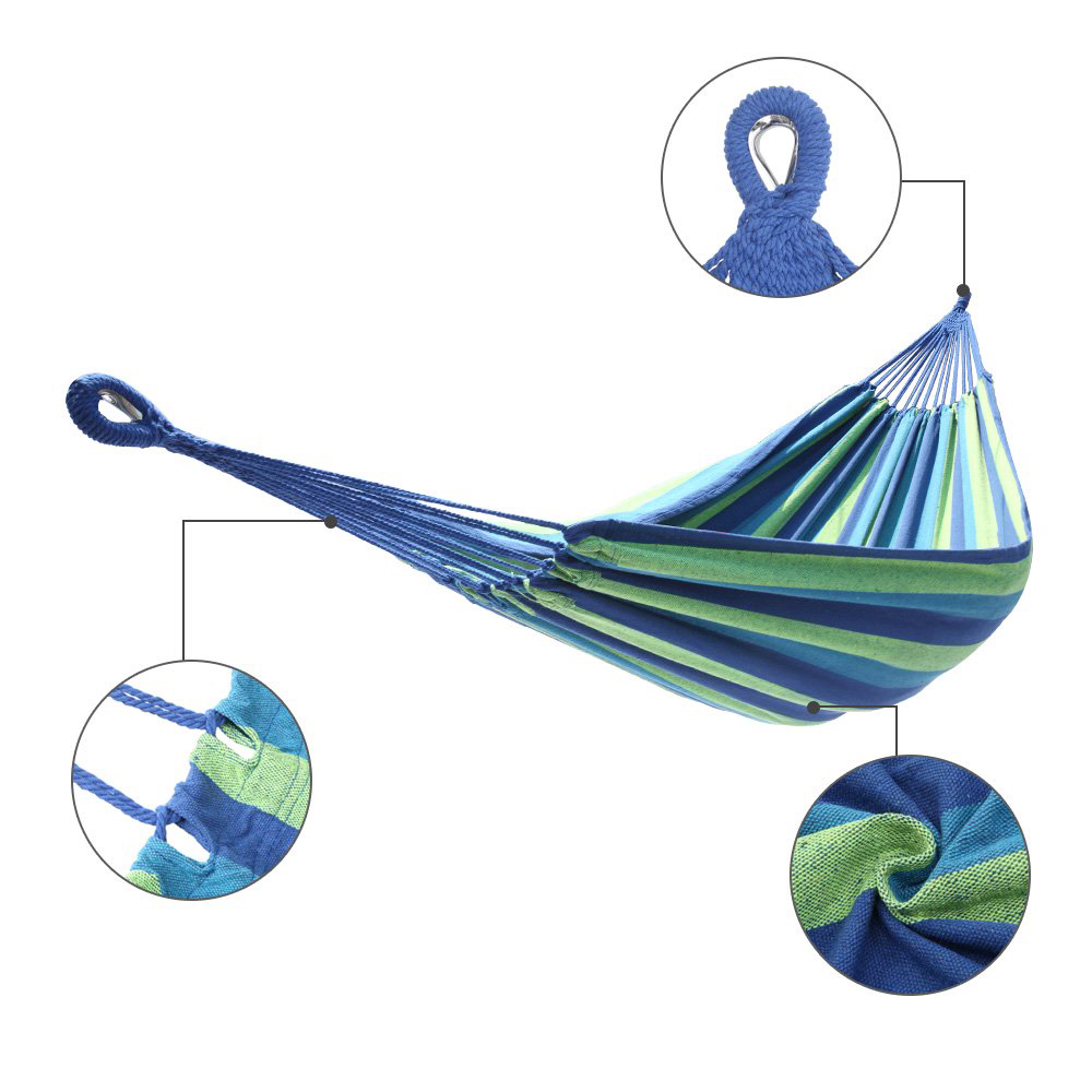 HOSL Double single outdoor hammocks anti-rollover canvas thickening.