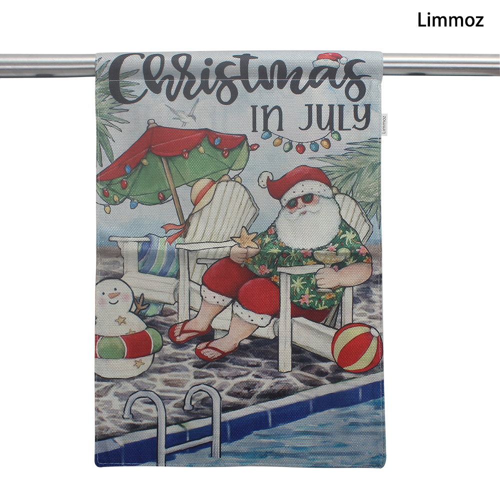 Limmoz Flags of textile or plastic Outdoor camping festival decoration atmosphere double-sided Santa Claus flag