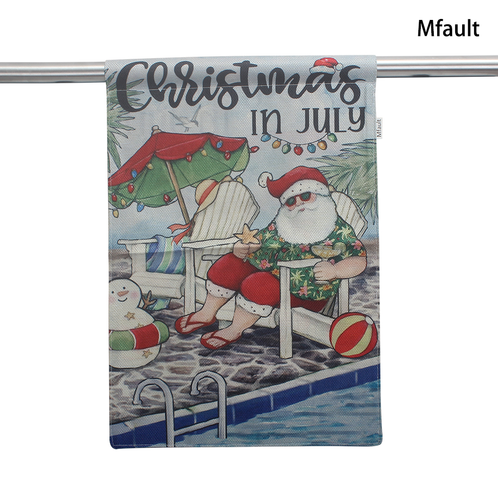 Mfault Brocade flags Double sided Flag Christmas Day Elderly Outdoor Camping Flag