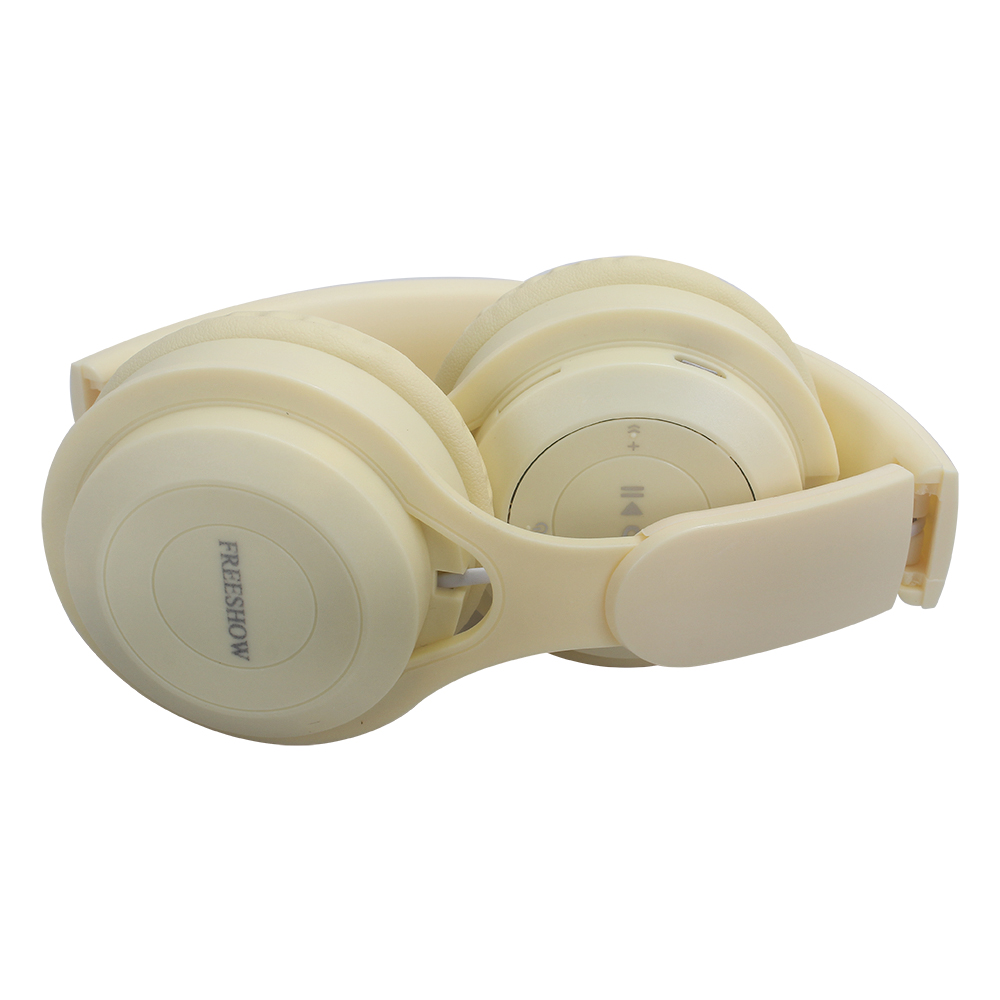 FREESHOW Hi-Fi Stereo Sound Foldable On-Ear Wireless Bluetooth Headphones with Built-in Mic&TF Card Slot for Travel, Gym, and Daily Commute