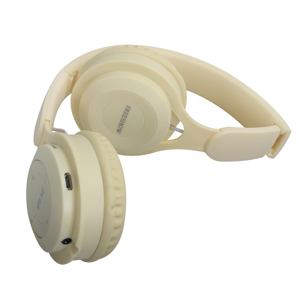 FREESHOW Hi-Fi Stereo Sound Foldable On-Ear Wireless Bluetooth Headphones with Built-in Mic&TF Card Slot for Travel, Gym, and Daily Commute