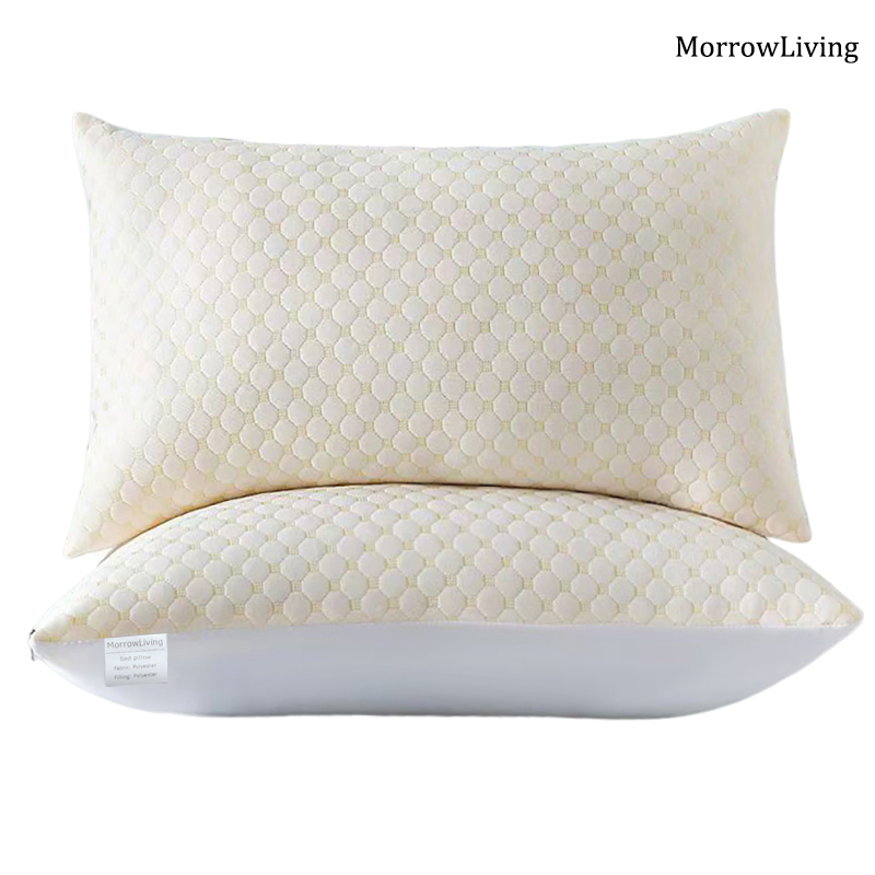 MorrowLiving Bed pillows Home Bedding 20x30 Inches, 2 Pack Pure Cotton Pillows Soft, High Resilience, Comfortable, Breathable