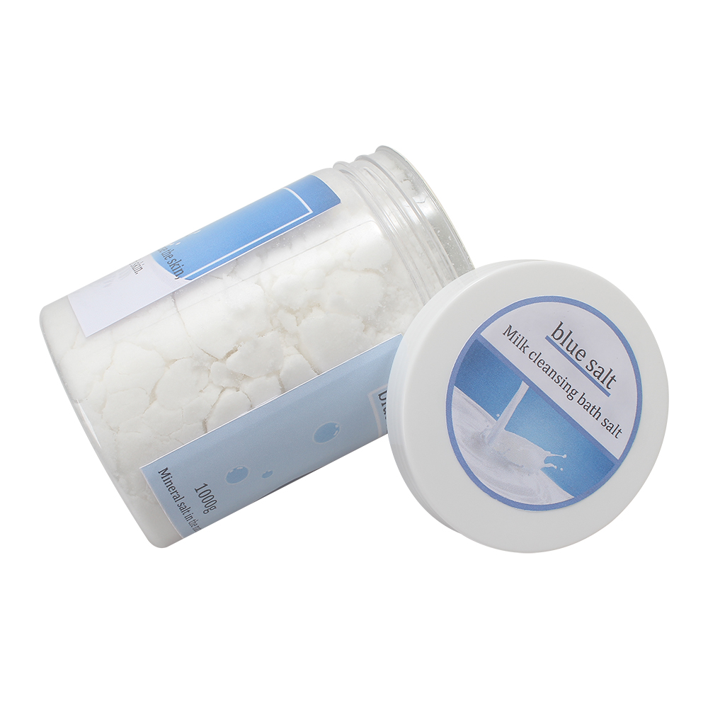 blue salt Mineral salt in the nature of bath salts not for medical purposes Bath salt exfoliates the whole body and leaves a long-lasting fragrance. Milk bath salt is suitable for both men and women