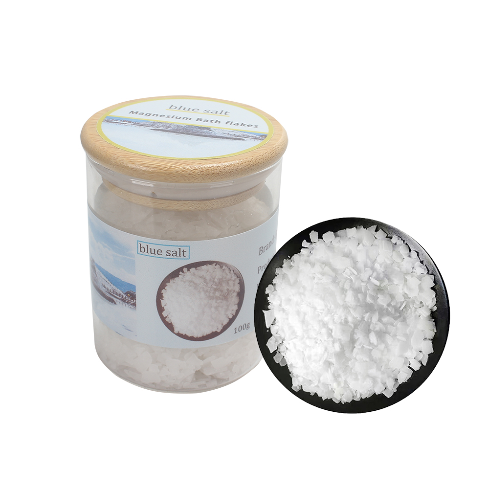 blue salt Bath flakes Magnesium chloride natural decompression soothing bath/foot bath salt sea salt