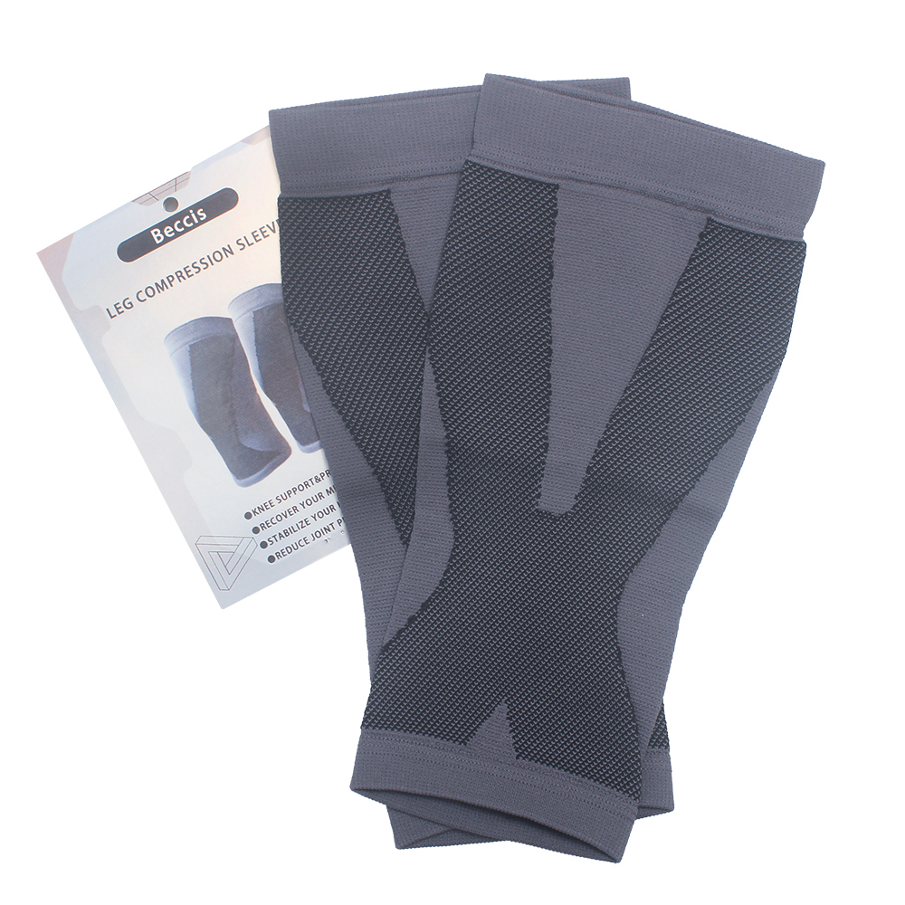 Beccis Leg Compression Wear for Medical Use - Calf Compression Sleeves for Shin Splint Relief, Varicose Veins, and Recovery - Men & Women