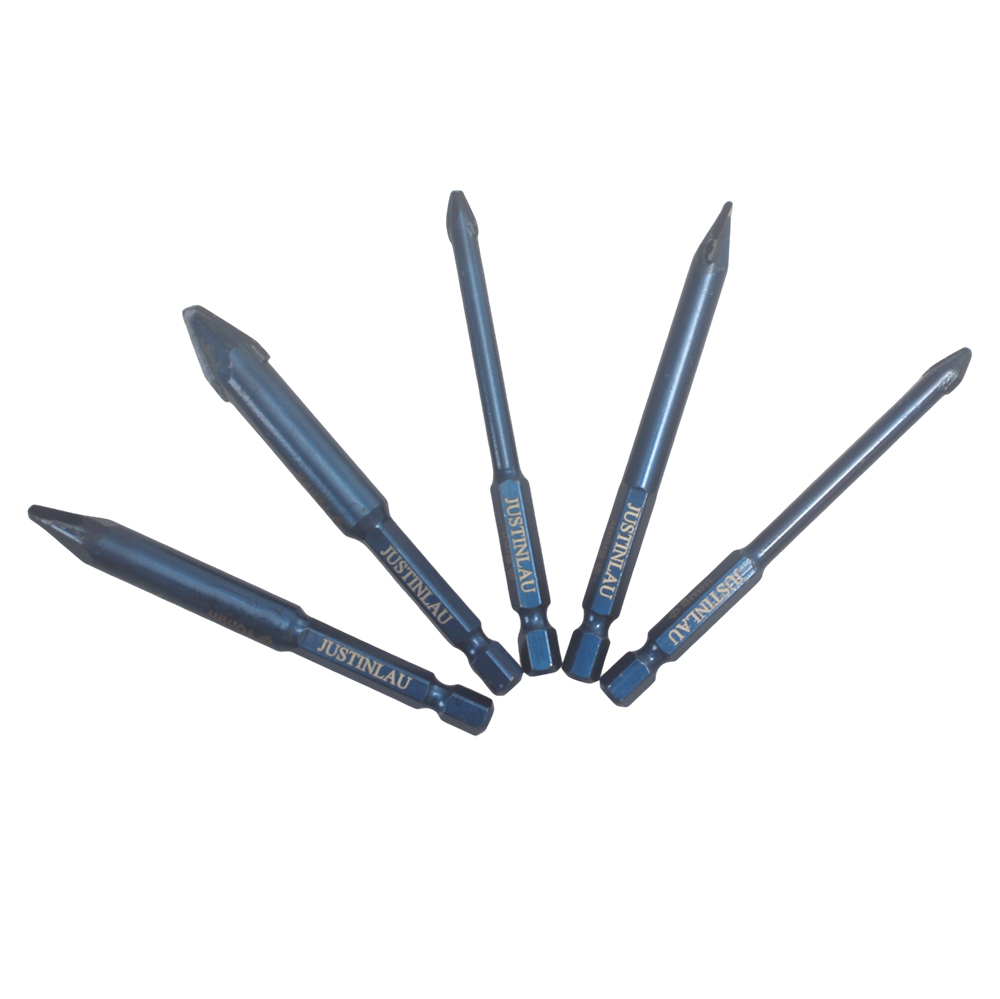 JUSTINLAU Precision Glass & Tile Bits for Power Drills, Durable Tungsten Carbide Tip for Smooth Drilling in Showers, Aquariums & Walls