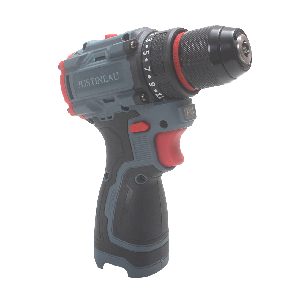 JUSTINLAU Versatile Electric Hand-held Drill Driver, JUSTINLAU Portable Cordless Power Tool for Woodworking, Metal Drilling & Professional Jobs