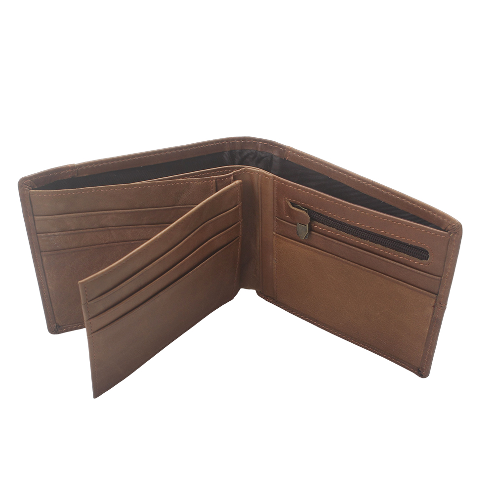 PETTOM Classic Brown Leather Wallets for Men - Compact Design Perfect for Travel & Business