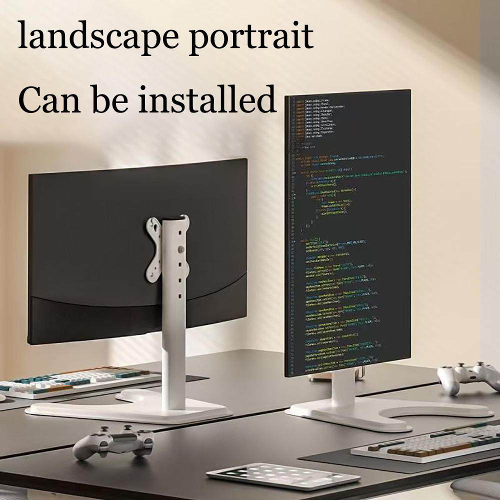 KXOPALYSS Universal Computer Monitor Mount with Stable Base - Adjustable Height & Tilt for Optimal Viewing - Ideal for Multiple Monitors in Professional Settings