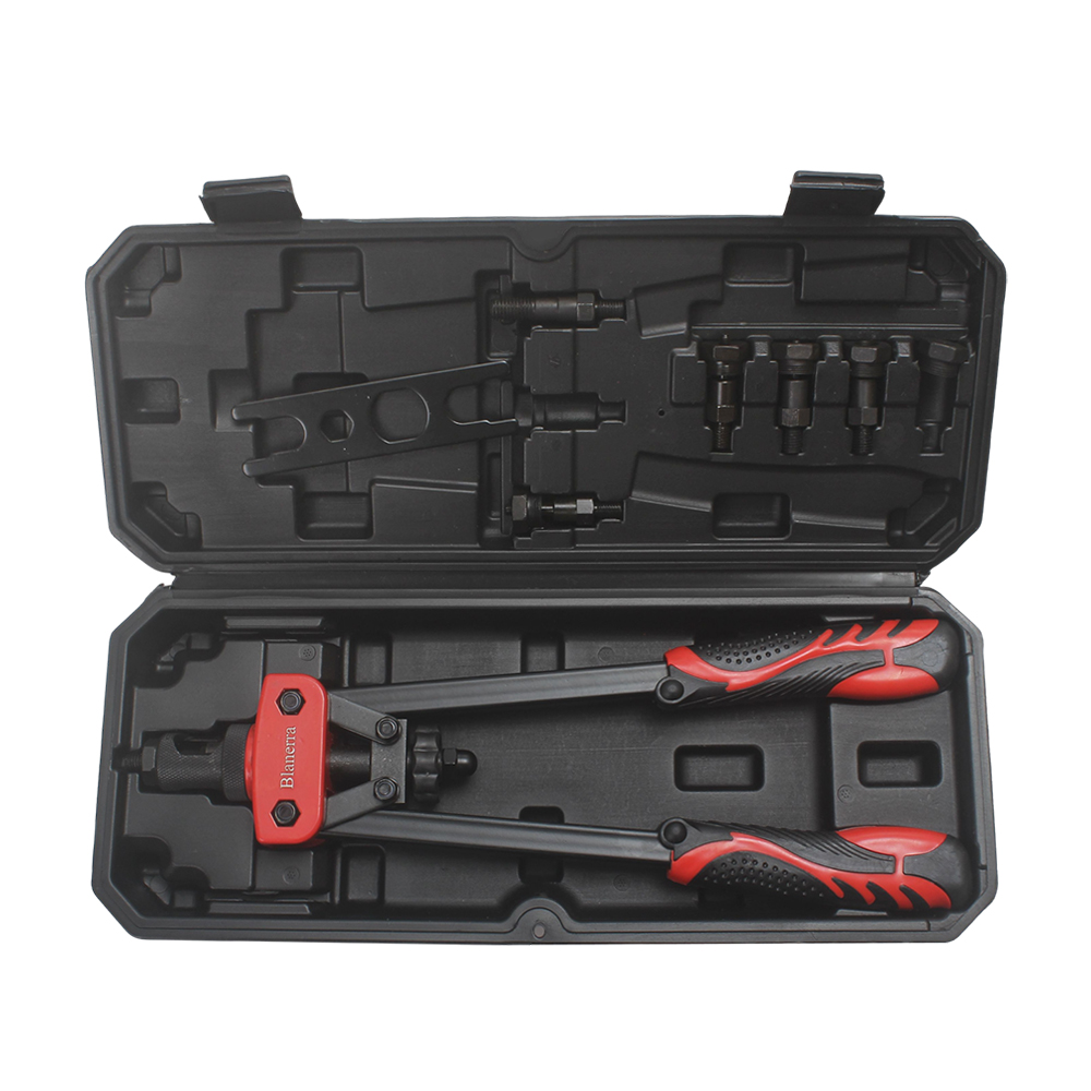 Blanerra Heavy Duty Rivet Gun Kit with Portable Case, Manual Riveter Tool for Automotive, Furniture, Plumbing Repair & More