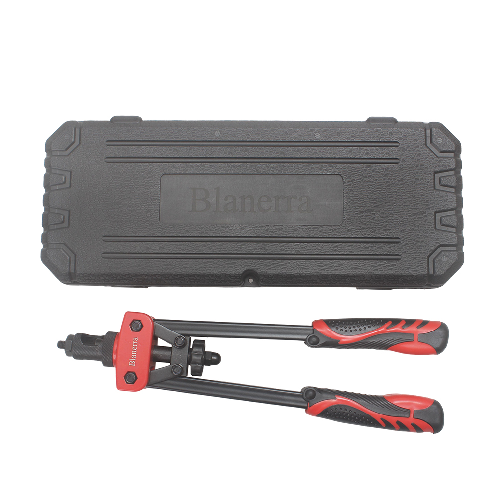 Blanerra Heavy Duty Rivet Gun Kit with Portable Case, Manual Riveter Tool for Automotive, Furniture, Plumbing Repair & More