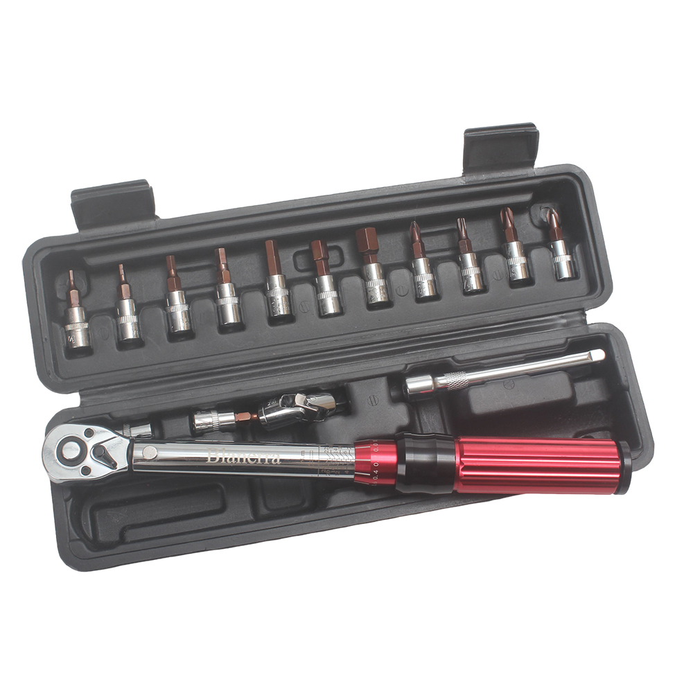 Blanerra Micro Adjustable Torque Screwdriver Kit, Hand-operated Ratchet Wrenches Precision Tool for Scope Mounting, Low Range Click Wrench Set for Firearm and Gunsmithing