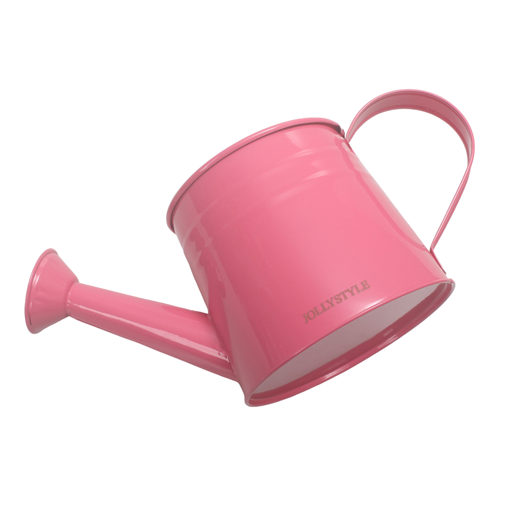 JOLLYSTYLE Small Capacity Pink Watering Can for Precision Watering, Metal Design Sprinklers for watering flowers and plants, Essential Tool for Bonsai, Delicate Flowers, and Seedlings.