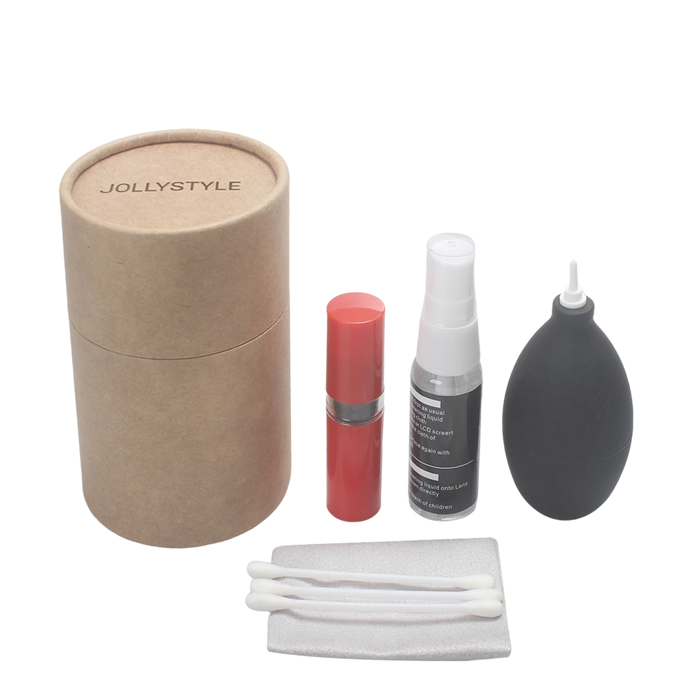 JOLLYSTYLE All-in-One Photography Accessory Kit Camera Lens Cleaning Kits Comprised of a Brush and also Including Wipes and a Liquid Solution, Complete with Blower and Swabs for Professional DSLR/Mirrorless Maintenance