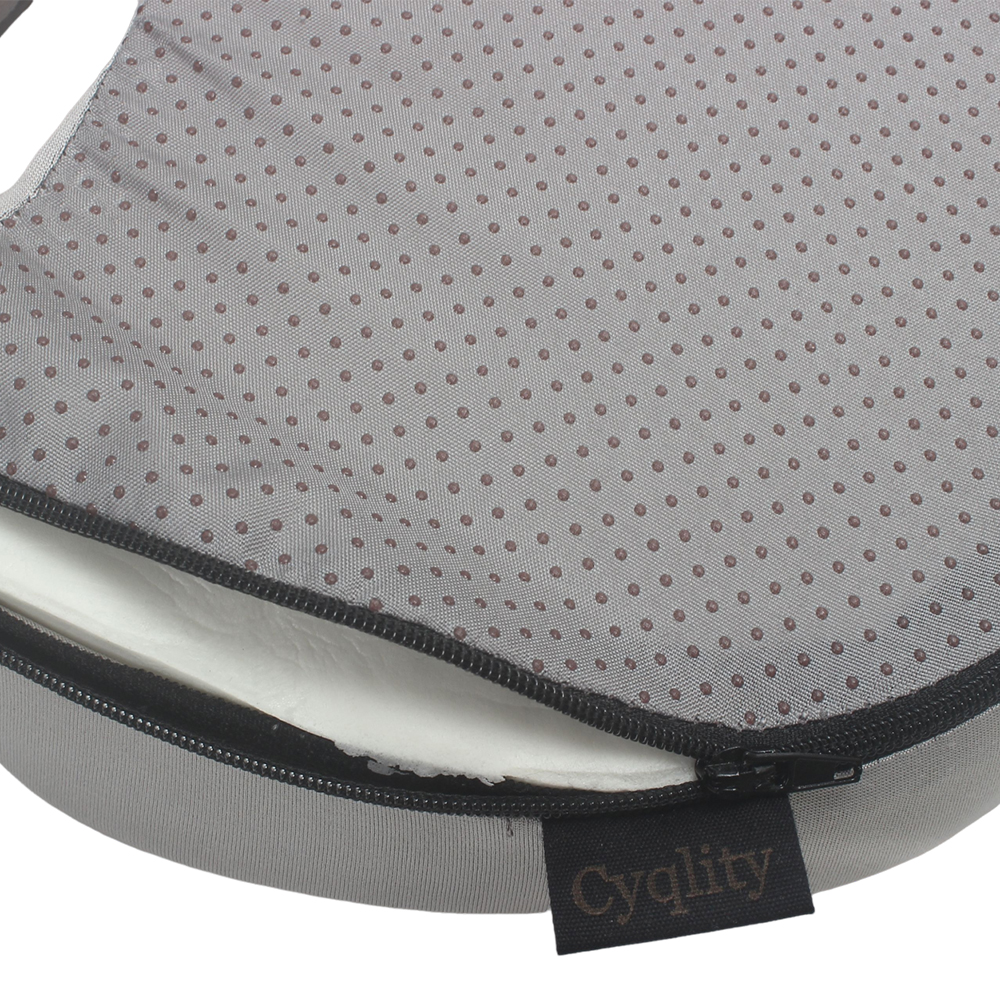 Cyqlity Ergonomic Seat Cushion for Chair, Tailbone Pain Relief & Sciatica Support, Breathable Memory Foam Chair Pad for Office, Car, and Travel, Gray - Non-Slip Design
