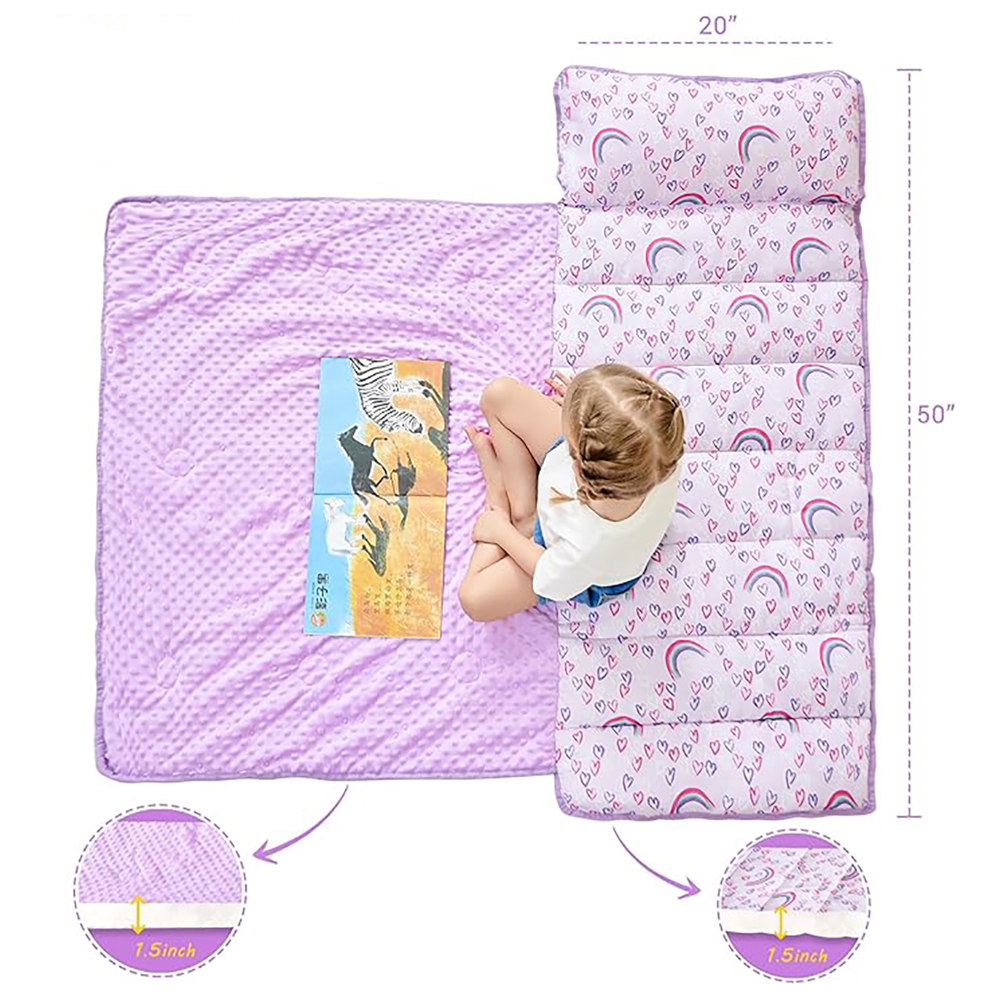 DreLunis Children's Portable Slumber Bag for Naps & Play | Lightweight Toddler Sleeping Mat with Carrying Handle | Perfect for School & Home
