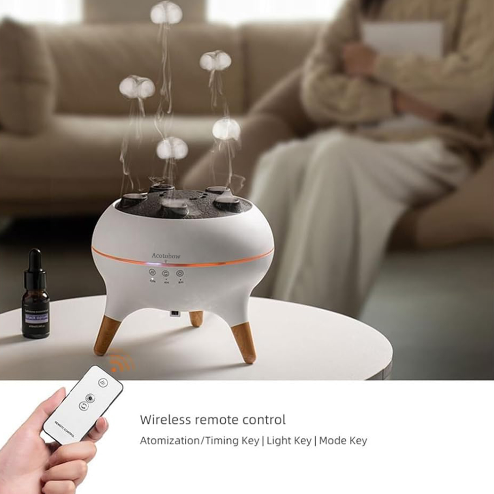 Acotobow USB Portable Humidifiers, Silent Aroma Diffuser with Colorful LED Light, for Car, Travel, Personal Space, Air Quality