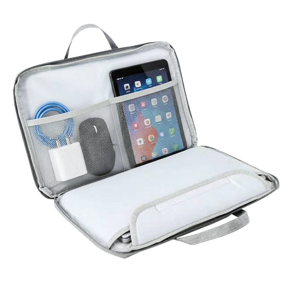 YarConalis 12.5 inch Portable Computer Bags with Handle,Front Zipper Pocket,Tablet Slot & Accessory Pockets for Daily Commute & Travel