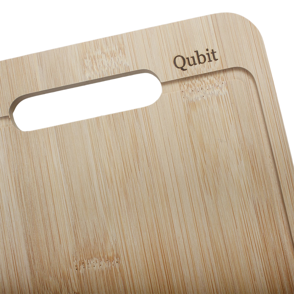 Qubit Durable Qubit Bamboo Cutting Boards for Kitchen, Reversible Non-Slip Design, Perfect for Everyday Cooking & Meal Preparation