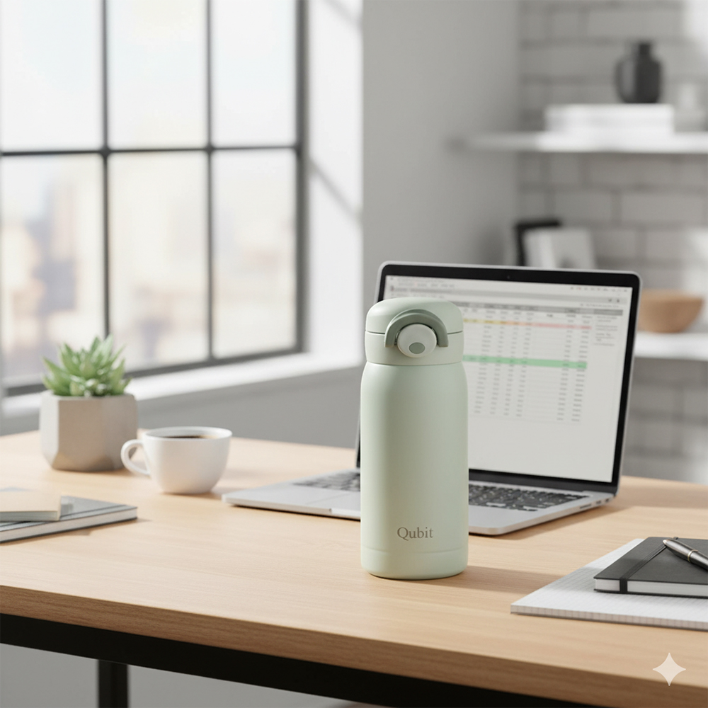Qubit Multi-Functional Vacuum Insulated Mug for Office & Home, On-the-Go Coffee Cup, Long-Lasting Hot & Cold, High-Quality Insulated Mugs