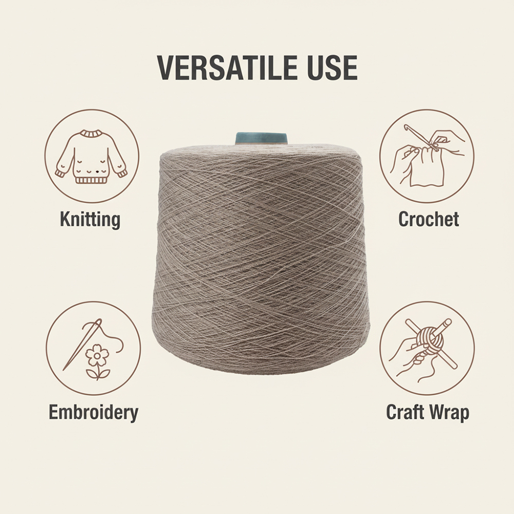 FILI RARI Chic & Cozy Cashmere Yarns for Hand Knitting & Crochet - Premium 1KG Spool for Luxurious Sweaters & Blankets