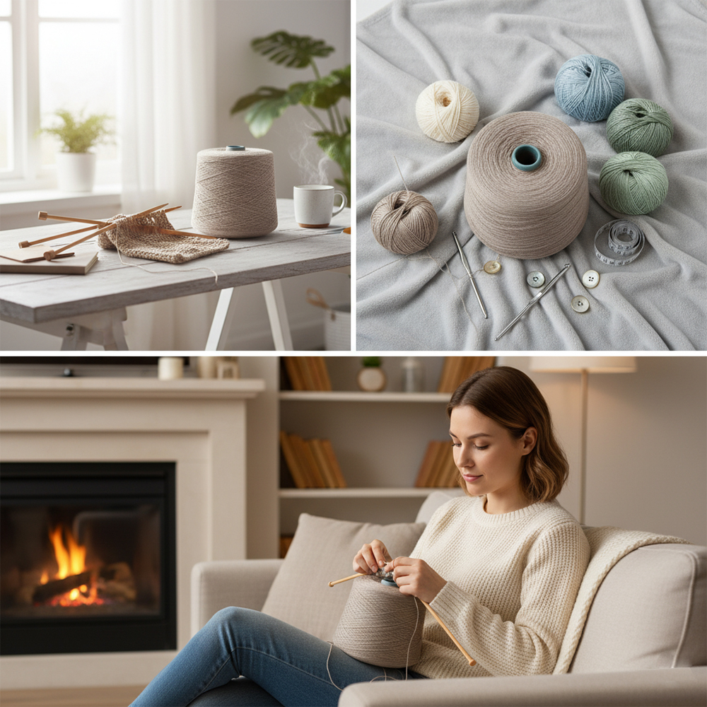 FILI RARI Chic & Cozy Cashmere Yarns for Hand Knitting & Crochet - Premium 1KG Spool for Luxurious Sweaters & Blankets