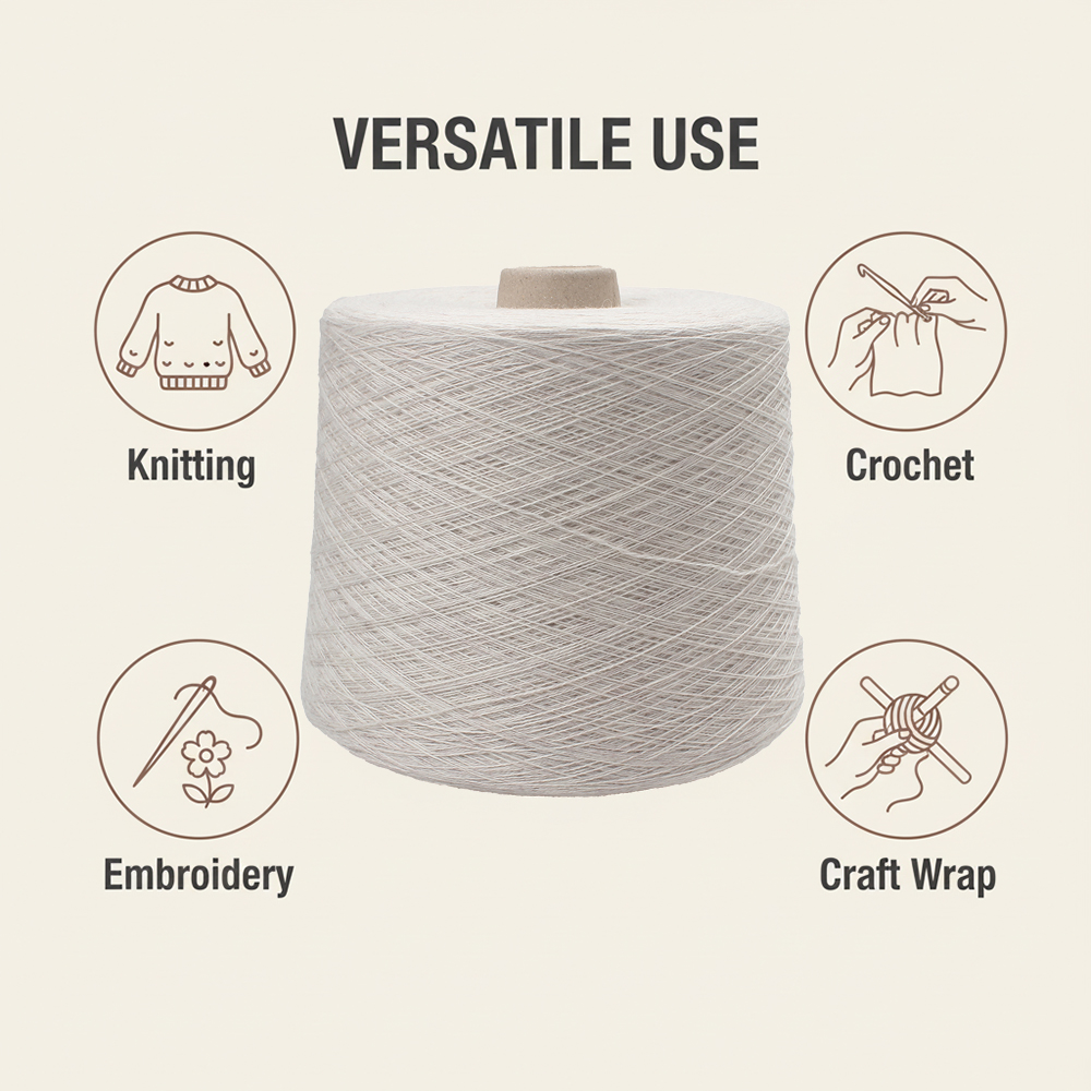 FILI RARI Durable & High-Quality Thread for Macrame, Tapestry & Textile Art | Natural White