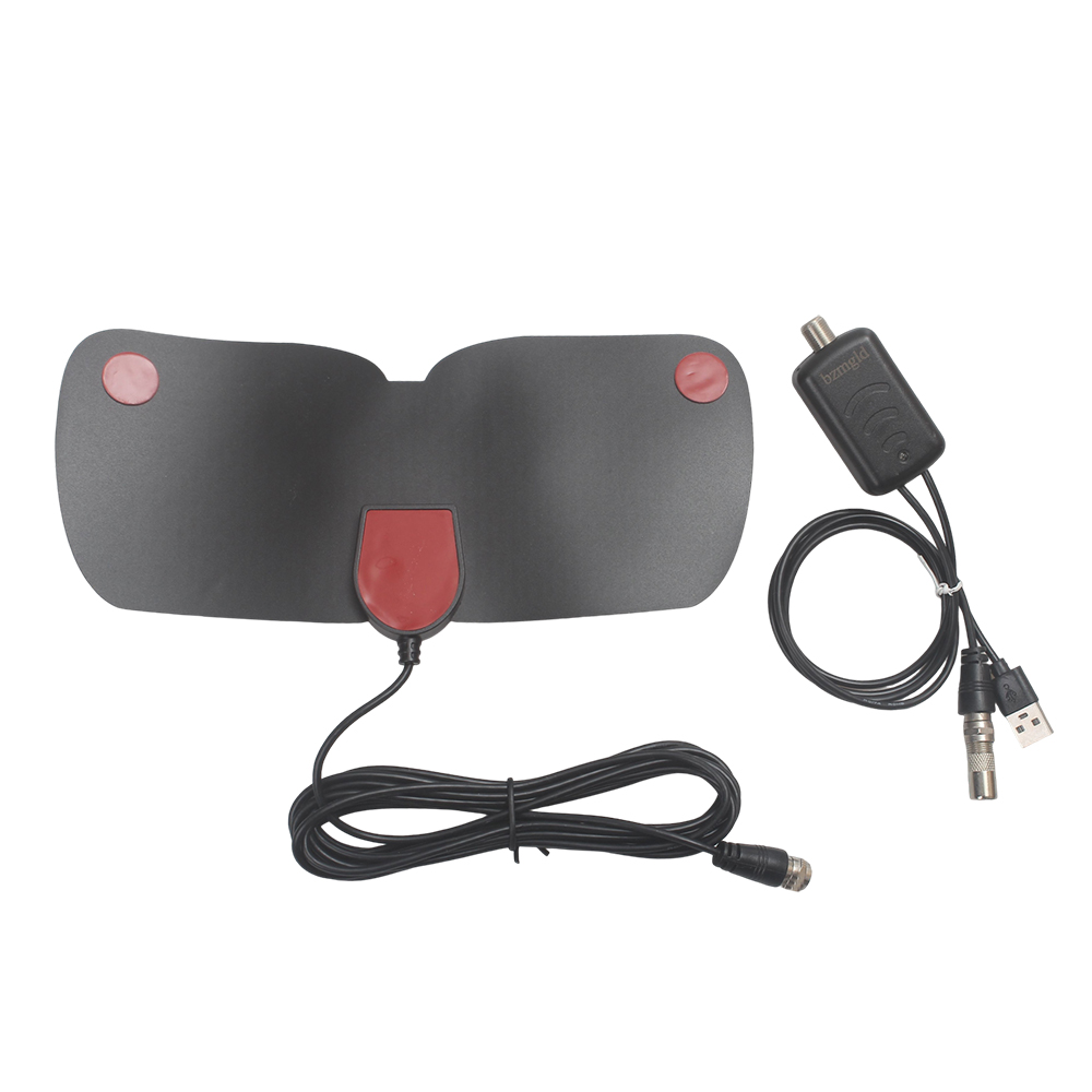 bzmgld Plug & Play Ultra-Thin 360° Omni-Directional Digital Television Aerials for Smart TV, 4K 1080P Indoor HDTV Antenna with Amplifier Signal Booster, 16.5ft Coax Cable for Living Room Bedroom