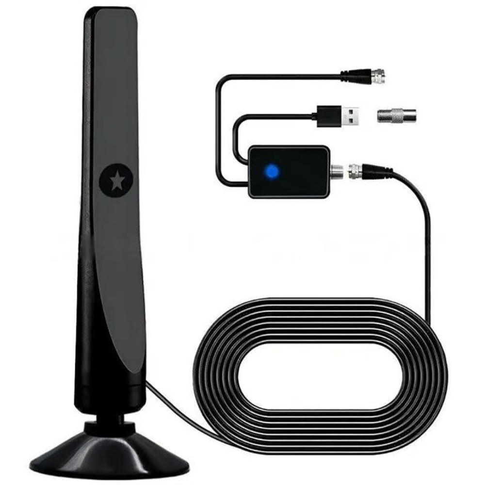 dnjvnd TV Antenna, Digital Indoor HD TV Aerials for Smart TV, 250+ Miles Long Range with Amplifier Signal Booster, Support 4K 1080P Free Local Channels