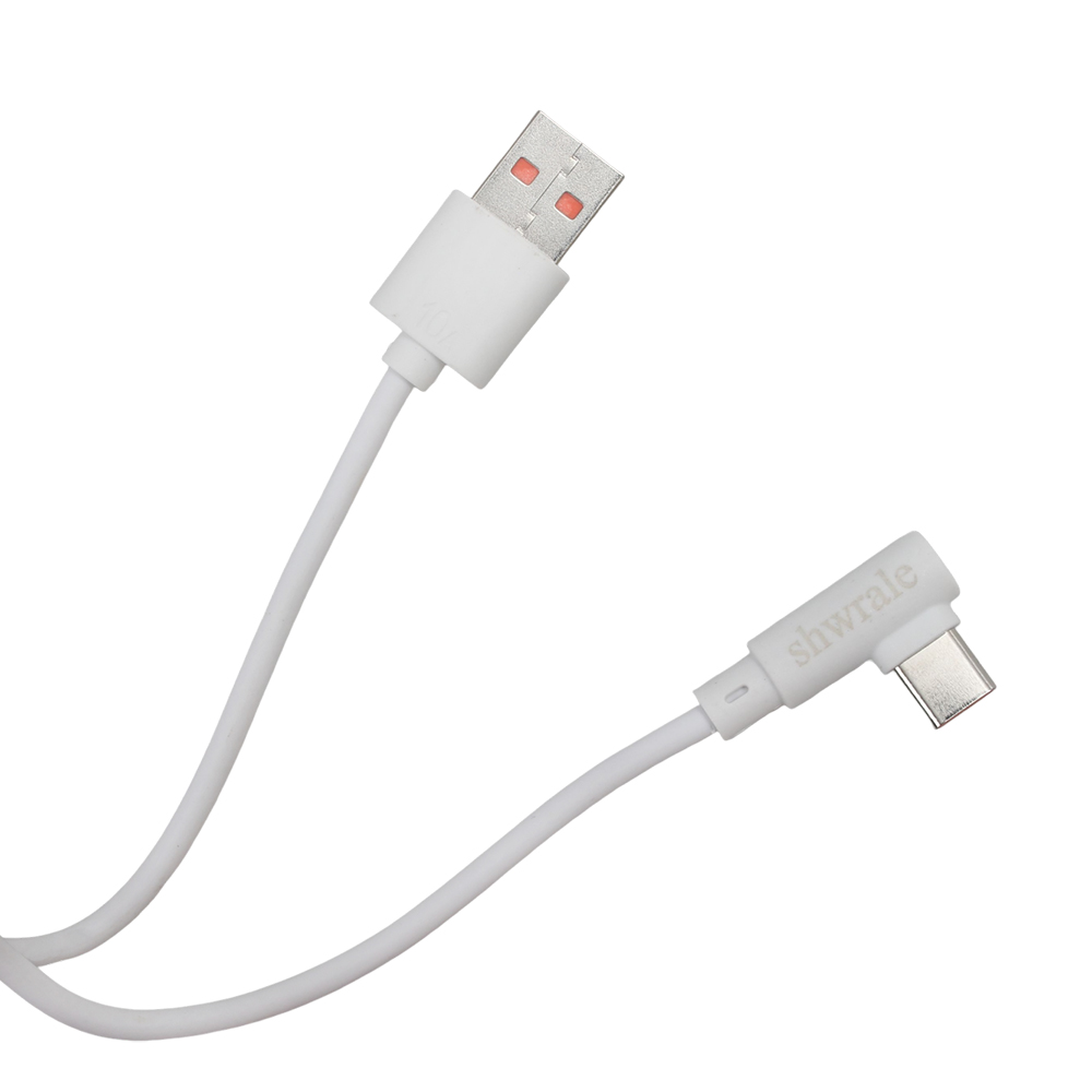 shwrale 6A Flash Charge USB-C Cable for Cell Phones - 90 Degree Right Angle Type C Fast Charging Cord for Gaming & Everyday Use