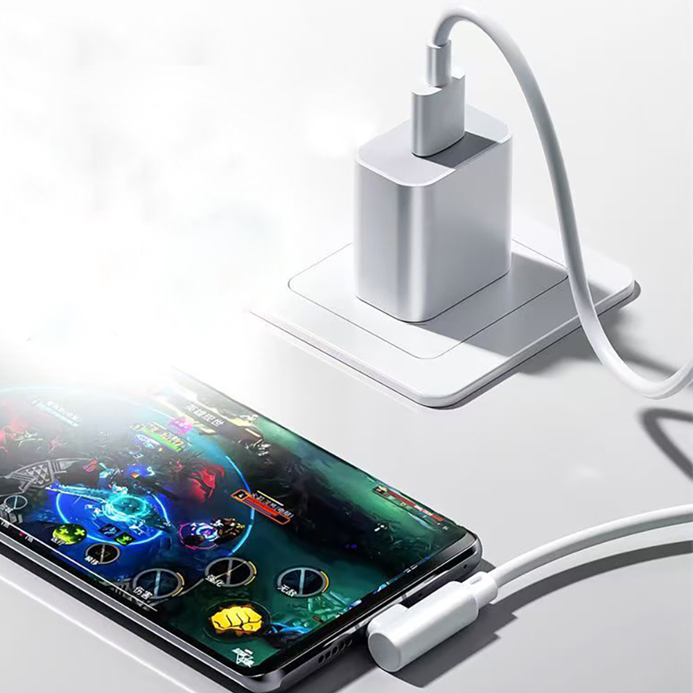 shwrale 6A USB C Fast Charger Cable for Cell Phones, 3FT Right Angle Type C Charging Cord for Gaming & Everyday Use
