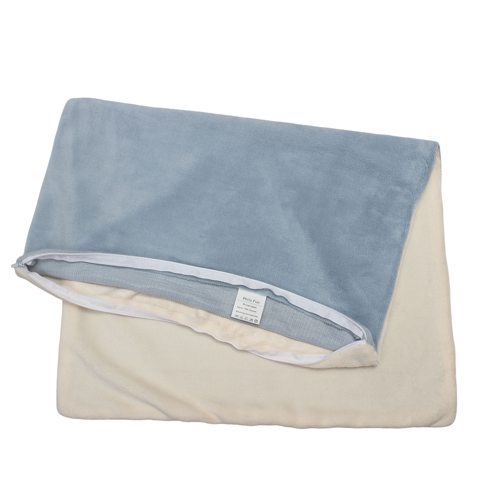 Philo Fun Premium Milk flannel 20"x30" Pillowcases with Zipper Closure - Ultra Soft Plush Pillow Covers for All Seasons Bedding