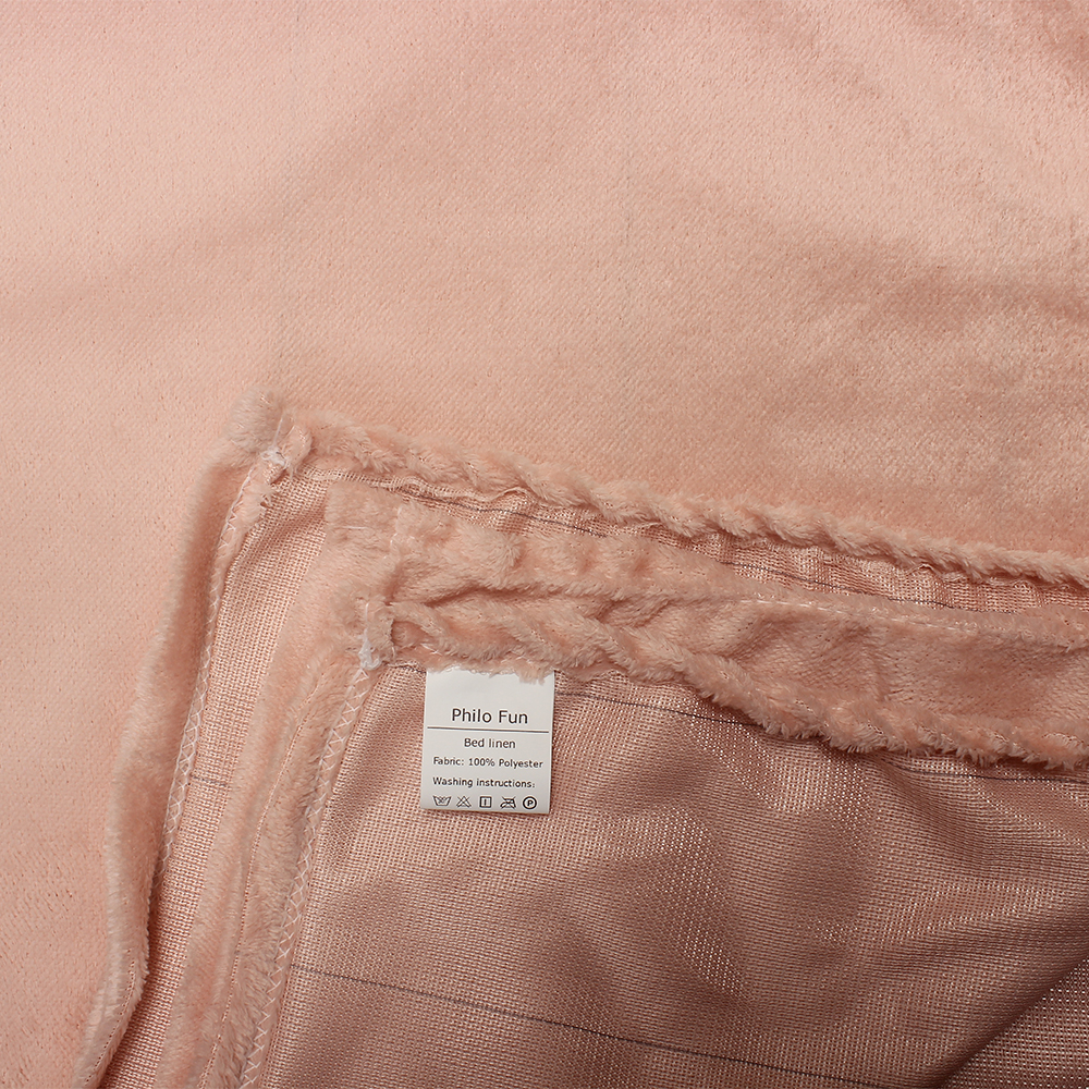 Philo Fun Elegant Pink Bed Linen Blanket - Lightweight & Warm for All Seasons Versatile for Couch, Bed, or Travel - Stylish Home Essentials
