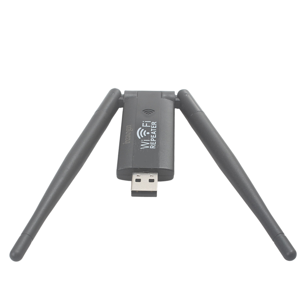 bzaogn USB WiFi Repeater - Wireless Network Extender for Laptops & PCs, 300Mbps Computer Hardware Signal Booster for Home and Office