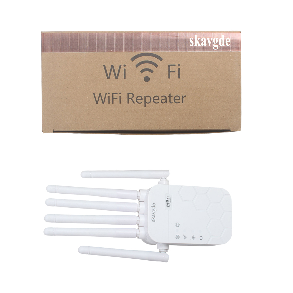 skavgde Computer Hardware, namely, Wireless Network Repeater - High-Speed WiFi Range Extender for Large Homes & Multi-Floor Offices, Boosts Coverage