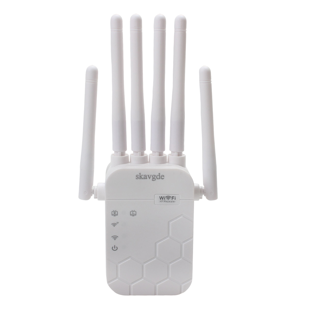 "skavgde Computer Hardware, namely, Wireless Network Repeater - High-Speed WiFi Range Extender for Large Homes & Multi-Floor Offices, Boosts Coverage "