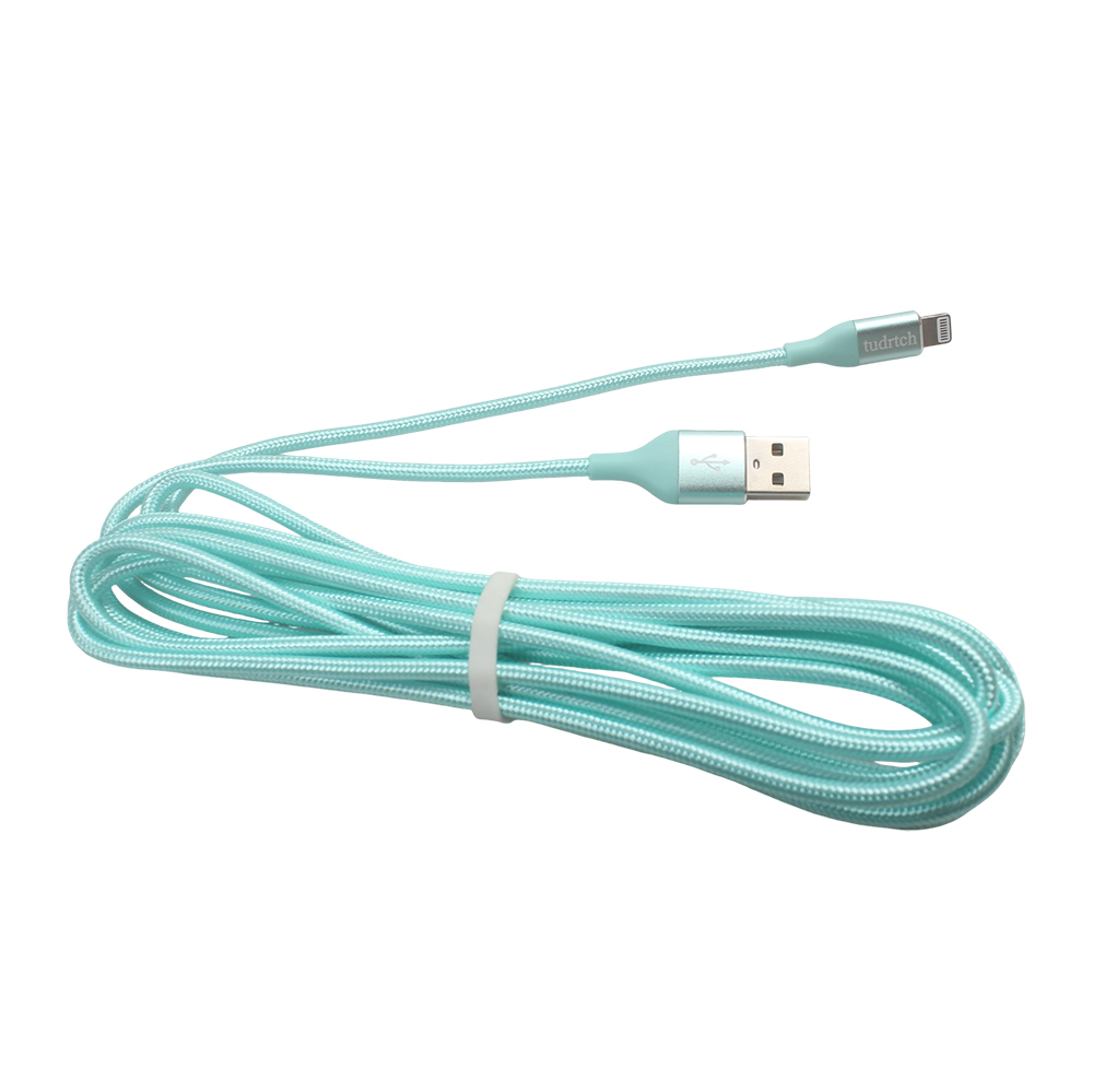 tudrtch Lightning to USB Cables for Cellphones, 6ft Durable Nylon Braided Fast Charging Cord for iPhone 14 13 12 11 Pro Max/XS/XR/X, Perfect for Home and Office Use (Mint Green)