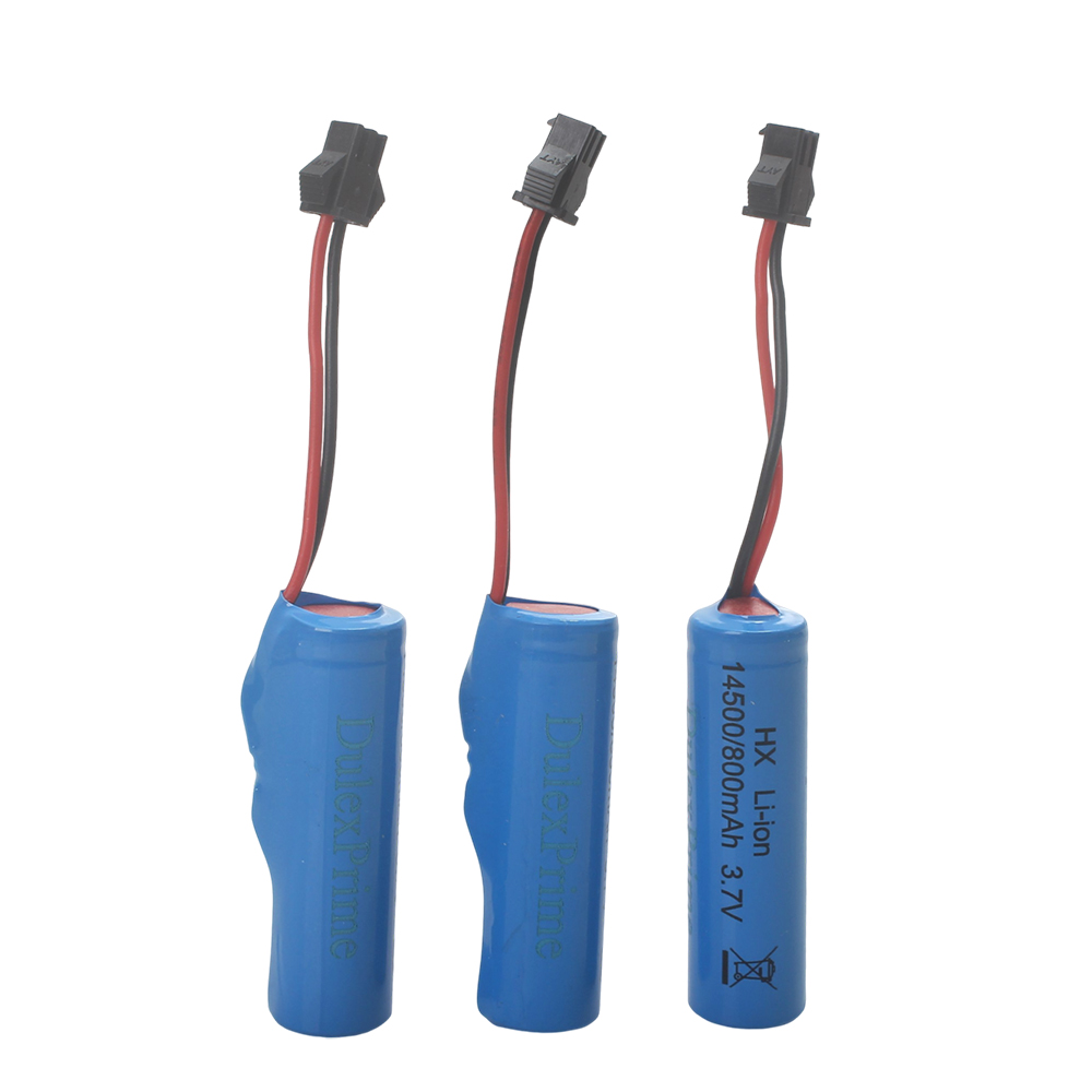 DulexPrime 3.7V 800mAh Li-ion Rechargeable Battery Pack with HX Connector for RC Toys, Drones & Electronic Devices, High Performance Model Aircraft Batteries