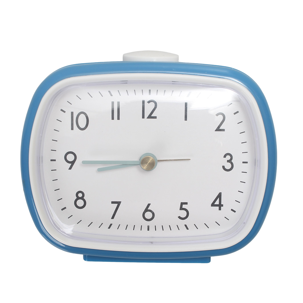 ACCSHINE Compact Retro Alarm Clock for Bedrooms & Desks - Silent, Battery Operated, Easy-to-Read Display - Blue