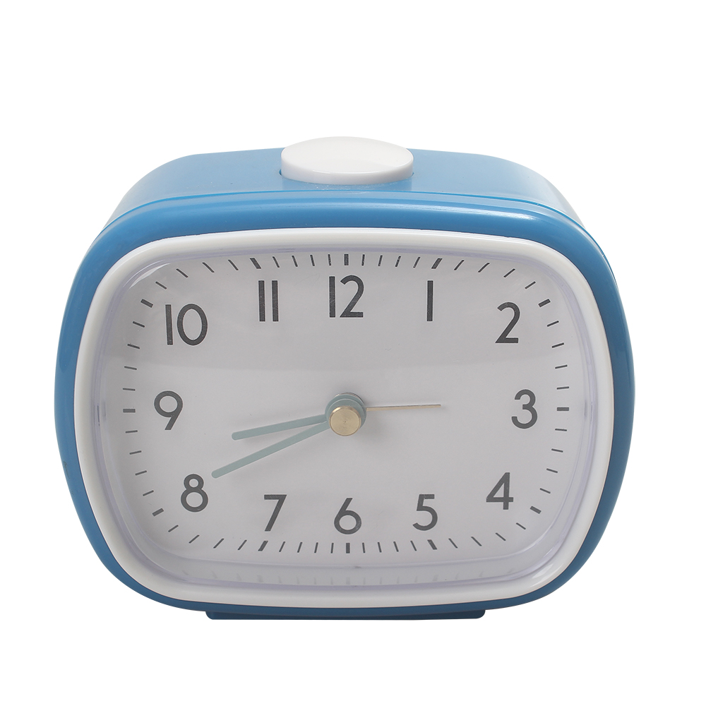 ACCSHINE Compact Retro Alarm Clock for Bedrooms & Desks - Silent, Battery Operated, Easy-to-Read Display - Blue