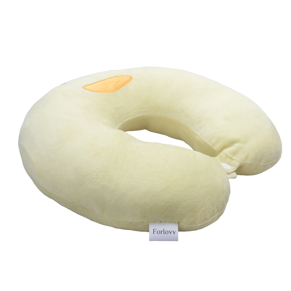 Forlovv Soft & Comfortable Cute Plush U-shaped Pillows - Neck Pillow for Travel, Office, Car & Home Relaxation