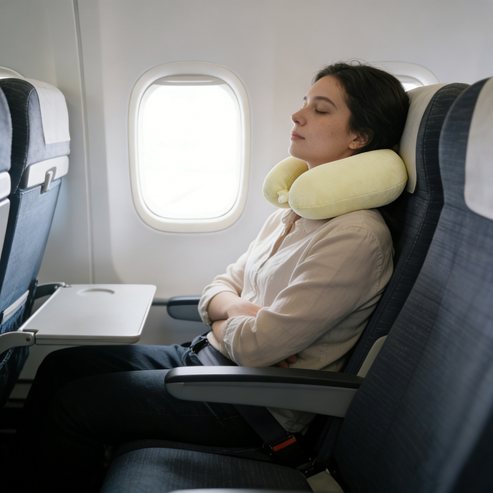 Forlovv Soft & Comfortable Cute Plush U-shaped Pillows - Neck Pillow for Travel, Office, Car & Home Relaxation